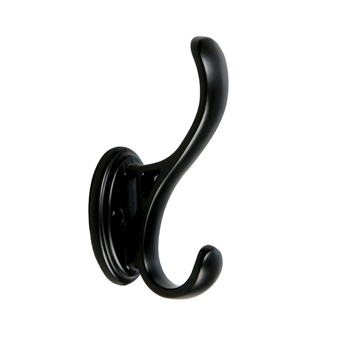 Крючок мебельный CAPPIO FLOW, двухрожковый, черный Крючок мебельный CAPPIO FLOW, двухрожковый, черный