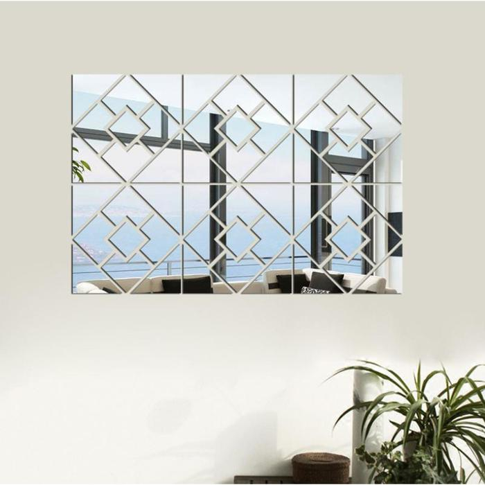 Наклейки интерьерные Наклейки интерьерные "Белин", зеркальные, декор настенный, панно 40 х 60 см, 54 эл