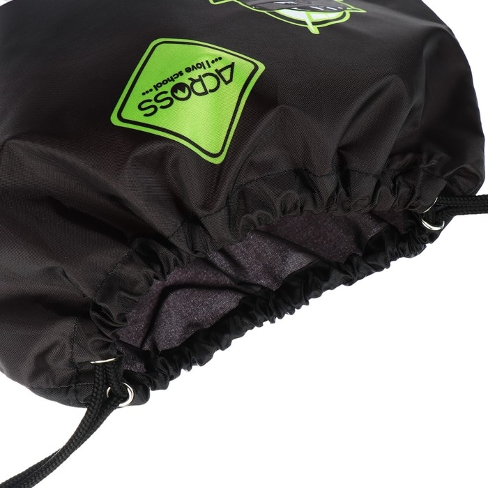 Рюкзак школьный 40х33х15см, эргономичная спинка, Across 410, серый/зеленый Рюкзак школьный 40х33х15см, эргономичная спинка, Across 410, серый/зеленый