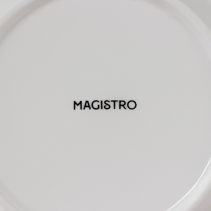 Тарелка фарфоровая для пасты Magistro «Бланш», 500 мл, d=25,5 см, цвет белый Тарелка фарфоровая для пасты Magistro «Бланш», 500 мл, d=25,5 см, цвет белый