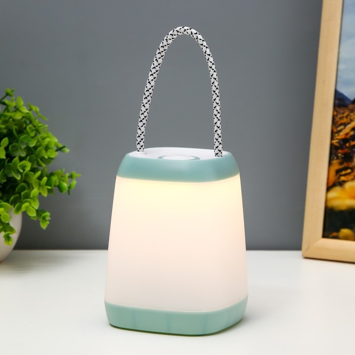 Ночник Ночник "Навигатор" LED, 3Вт, 3 режима, 3ААА голубой 9х7х2,5 см RISALUX