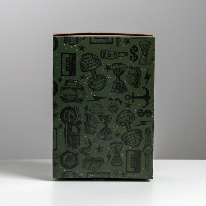 Коробка подарочная складная, упаковка, &laquo;Брутальность&raquo;, 21 х 15 х 7 см