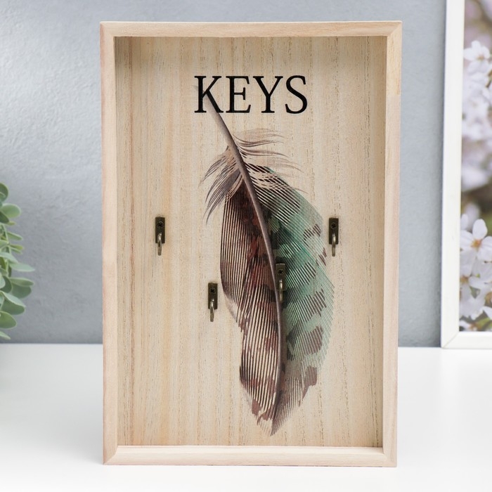 Крючки декоративные дерево Крючки декоративные дерево "Пёрышко" 29,5х19,8х2,7 см