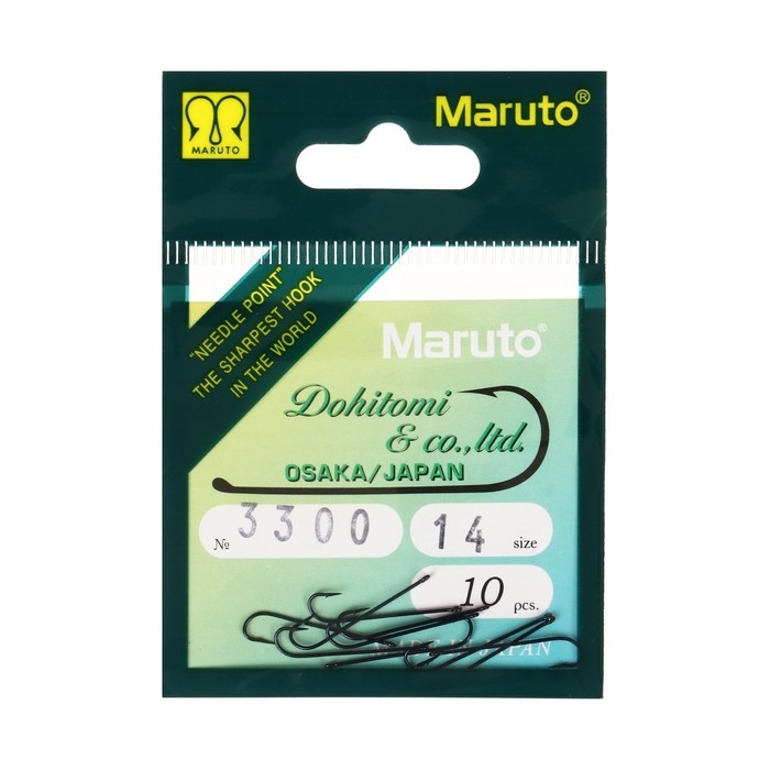 Крючки универсальные Maruto 3300, цвет Blue, № 14, 10 шт. Крючки универсальные Maruto 3300, цвет Blue, № 14, 10 шт.