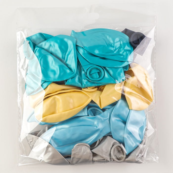 Шар латексный 12 Шар латексный 12" «Холодный голубой», набор 25 шт., цвета МИКС