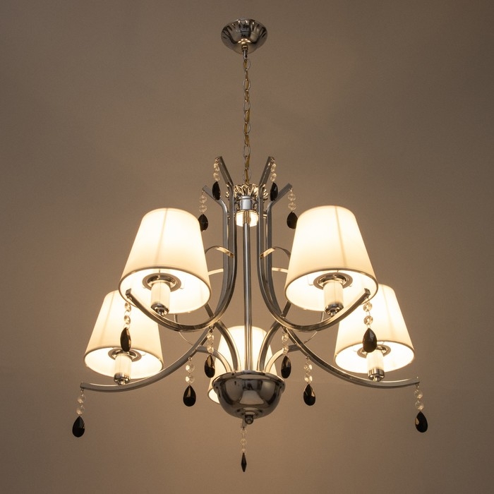 Люстра Люстра "Джорди" 5хЕ27 40Вт хром 70х70х55-75 см