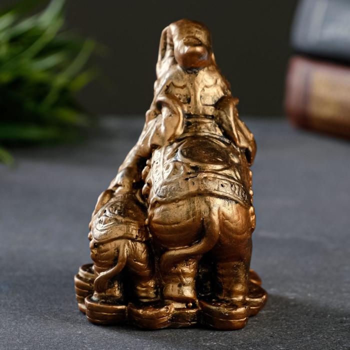 Фигура  Фигура "Слон со слоненком на деньгах" бронза, 7х10х6см