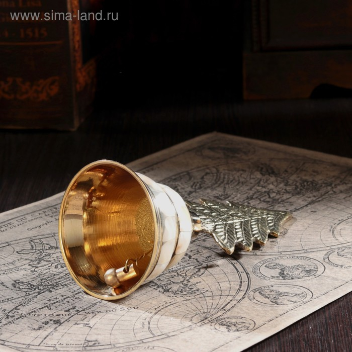 Колокольчик  Колокольчик "Ёлка" латунь, перламутр 6,5х6,5х14 см