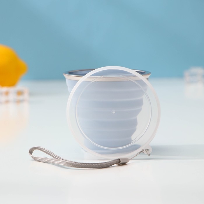 Стакан силиконовый складной с крышкой Доляна «Айли», 180 мл, 9×8,5×9 см, цвет МИКС Стакан силиконовый складной с крышкой Доляна «Айли», 180 мл, 9×8,5×9 см, цвет МИКС