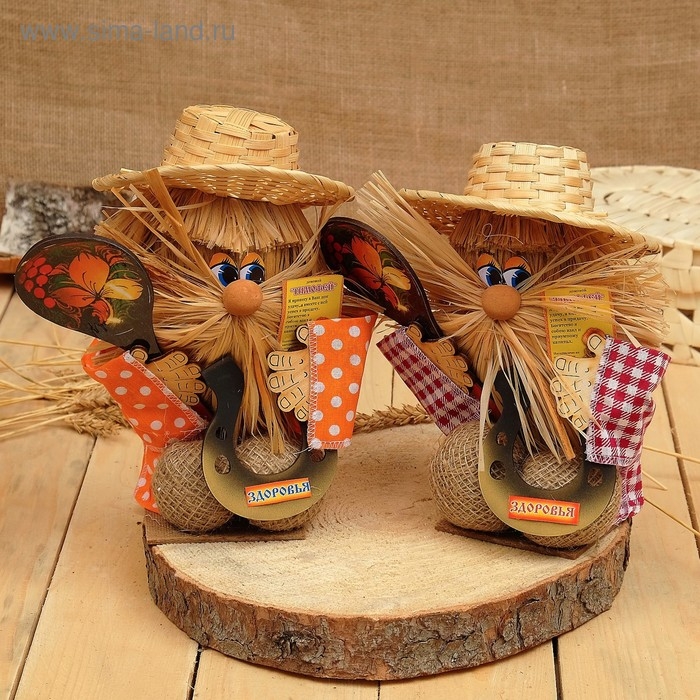 Оберег-домовой Оберег-домовой "Тимофей с ложкой и подковой", 29х24х19 см, микс