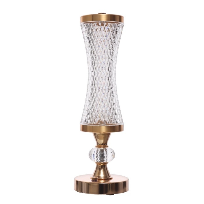 Настольная лампа сенсорная Настольная лампа сенсорная "Билди" LED 3Вт 3000-6000К USB АКБ диммер золото 9,5х9,5х29,5 см 102220