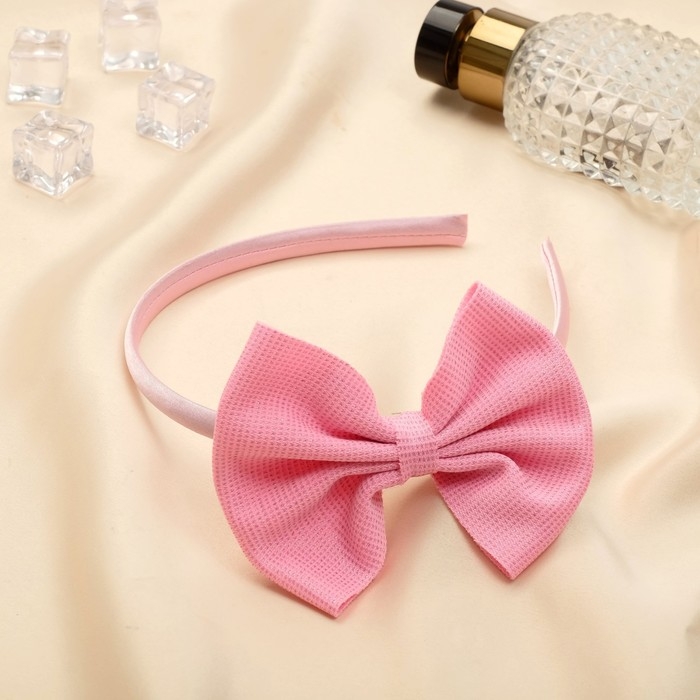 Ободок для волос  Ободок для волос "Малышка" блеск, 1 см, розовый