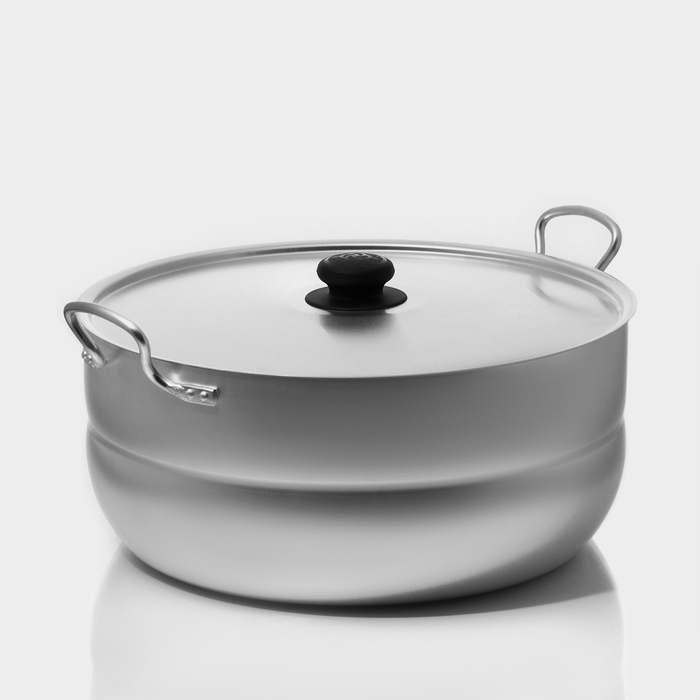 Кастрюля алюминиевая, 13 л, металлическая крышка Кастрюля алюминиевая, 13 л, металлическая крышка