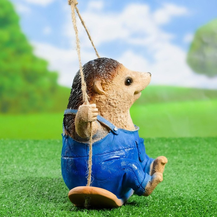 Садовая фигура Садовая фигура "Ежик на качелях" 18 см