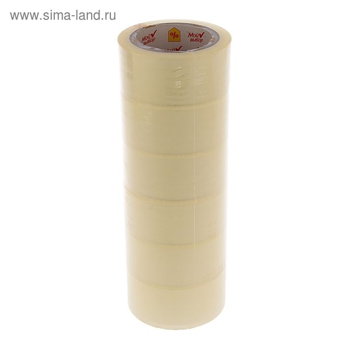 Клейкая лента Клейкая лента "Мой выбор", прозрачная, 48 мм х 66 м, 45 мкм