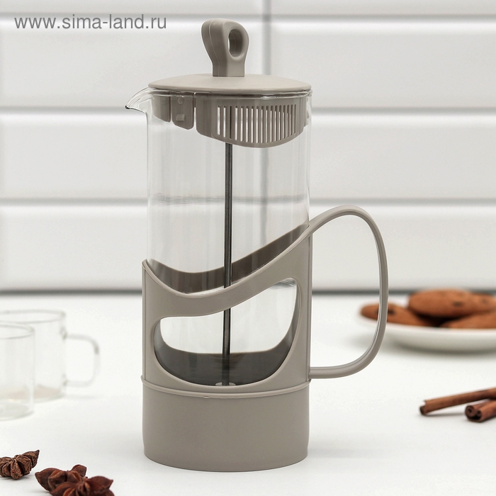 Френч-пресс «Арабика», 1 л, цвет серый Френч-пресс «Арабика», 1 л, цвет серый