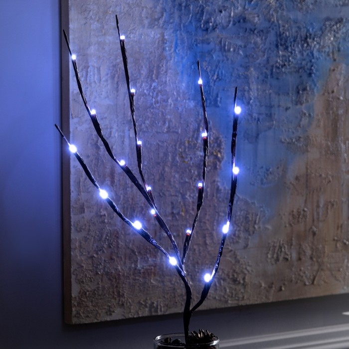 Светодиодная ветка 70 см, 20 LED, коричневая, AAх2 (не в комплекте), свечение белое Светодиодная ветка 70 см, 20 LED, коричневая, AAх2 (не в комплекте), свечение белое