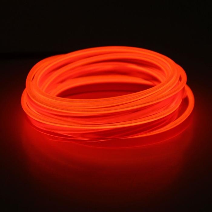 Неоновая нить Cartage для подсветки салона, адаптер питания 12 В, 5 м, красный Неоновая нить Cartage для подсветки салона, адаптер питания 12 В, 5 м, красный