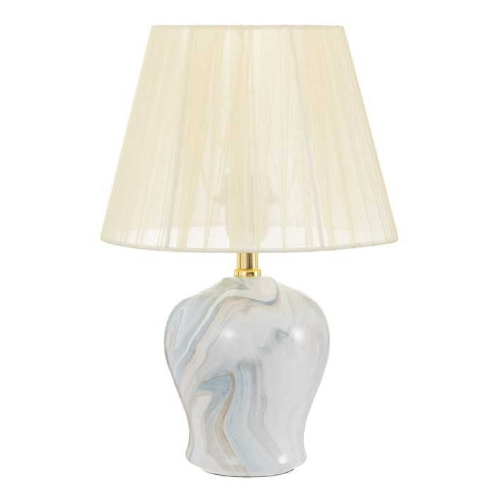 Настольная лампа Настольная лампа "Симона" Е27 40Вт бело-лазурный 25х25х36 см RISALUX