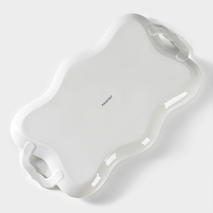 Блюдо фарфоровое для подачи Magistro «Бланш», 37,5×22,3×3,5 см см, цвет белый Блюдо фарфоровое для подачи Magistro «Бланш», 37,5×22,3×3,5 см см, цвет белый