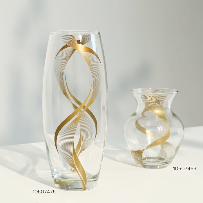 Ваза для цветов «Линии» стеклянная, прозрачная, 26 см, 1,7 л. Ваза для цветов «Линии» стеклянная, прозрачная, 26 см, 1,7 л.