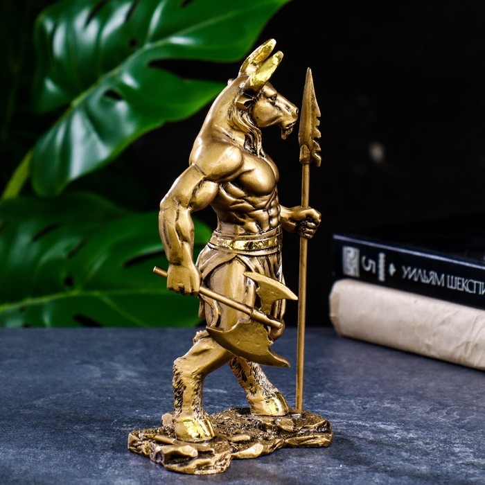Фигура  Фигура "Минотавр" золото, 13,5х9х23см