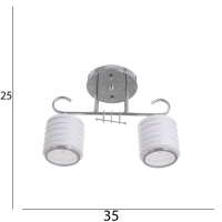 Люстра "Алета" 2х40Вт Е27 Хром МОДЕЛЬ: 2800430