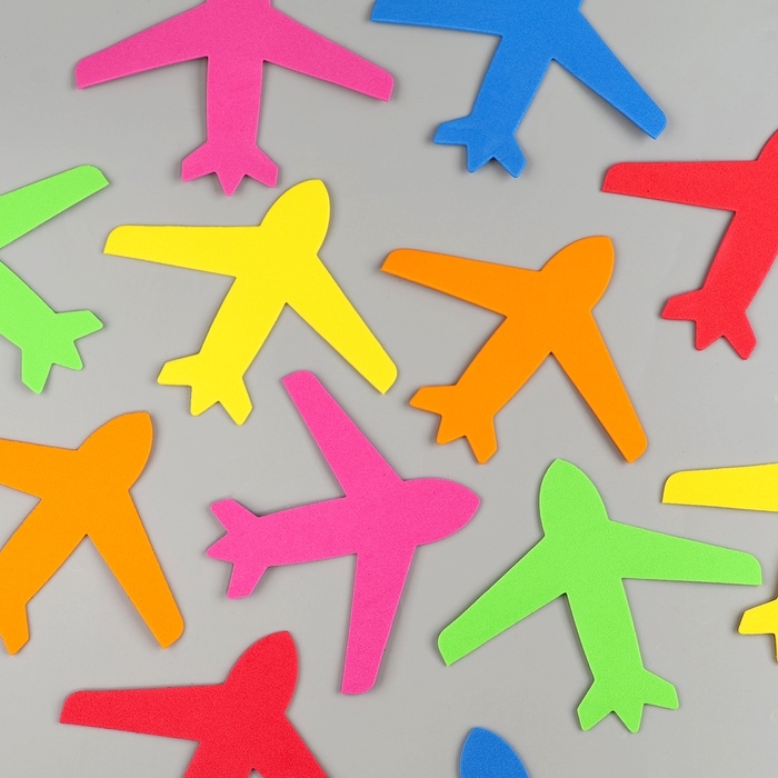 Набор фигурок из EVA  Набор фигурок из EVA "Самолет", 12 шт, цвет МИКС