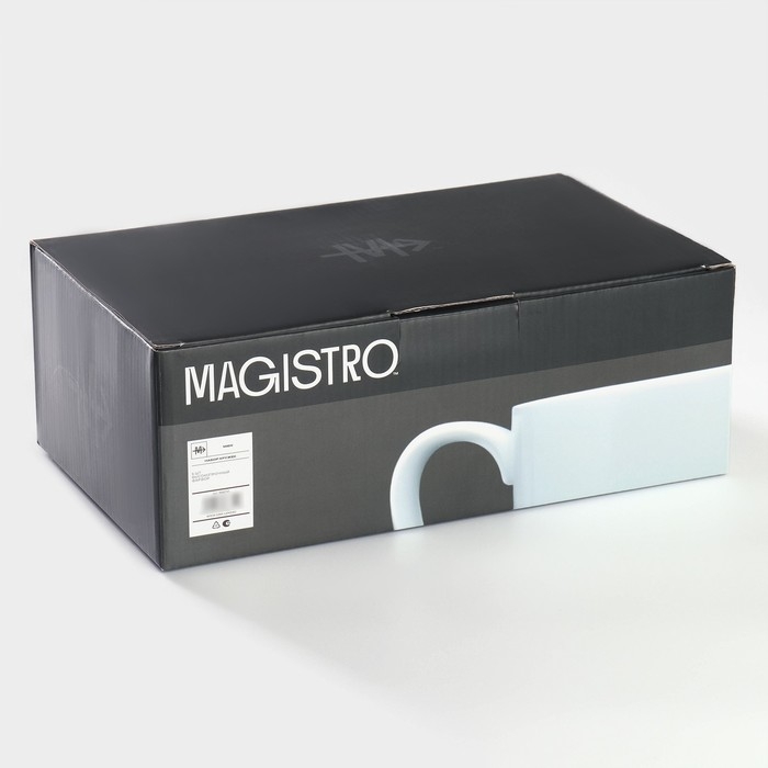 Набор кружек фарфоровых Magistro Mien, 6 предметов: 270 мл, цвет белый Набор кружек фарфоровых Magistro Mien, 6 предметов: 270 мл, цвет белый