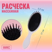 Расчёска массажная, 5,5 × 17 см, рисунок МИКС