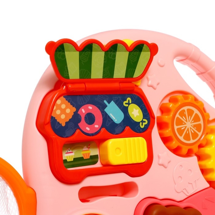 Столик-ходунки 4 в 1, звук, цвет розовый Столик-ходунки 4 в 1, звук, цвет розовый