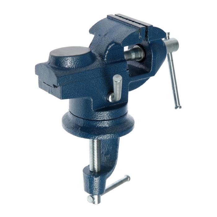 Тиски слесарные  Тиски слесарные "СИБРТЕХ", настольные, поворотные, ширина рабочих губок 50 мм, наковальня