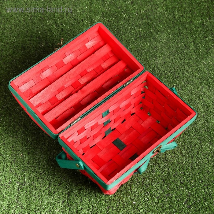 Сундук «Рождественский», с ручкой, 27×16×21 см, шпон Сундук «Рождественский», с ручкой, 27×16×21 см, шпон