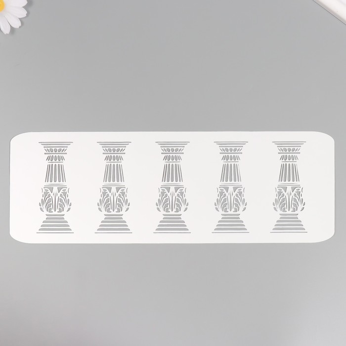 Трафарет бордюрный пластиковый Трафарет бордюрный пластиковый "Колонны", 11х32 см