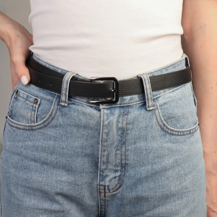 Пряжка для ремня, 4 × 4,4 см, 30 мм, цвет чёрный никель Пряжка для ремня, 4 × 4,4 см, 30 мм, цвет чёрный никель