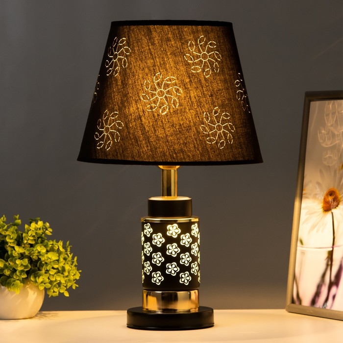 Настольная лампа Настольная лампа "Маруна" Е27 40Вт черный 25х25х42 см RISALUX