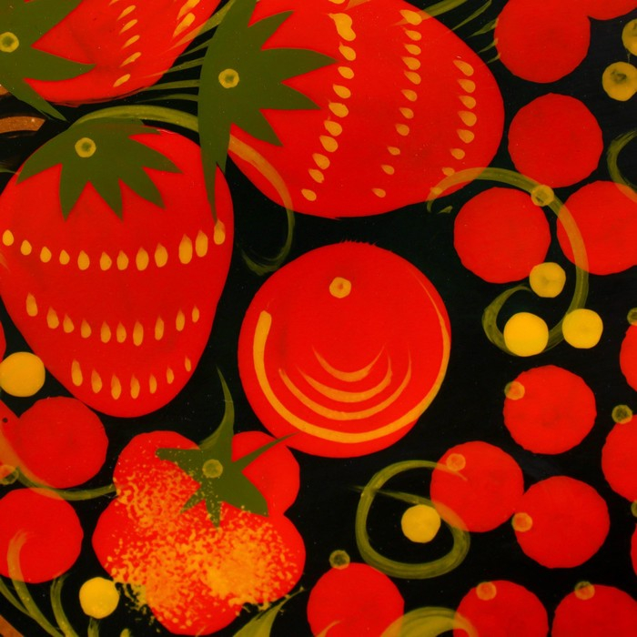 Поднос «Хохлома», средний, ручная роспись, микс Поднос «Хохлома», средний, ручная роспись, микс