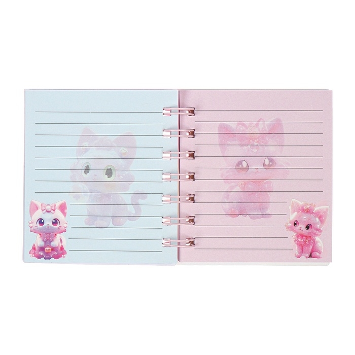 Записная книжка подарочная на гребне 80л,линия, цветной блок,обложка ПВХ 3D Кошка(10х10,5см)   10539 Записная книжка подарочная на гребне 80л,линия, цветной блок,обложка ПВХ 3D Кошка(10х10,5см)   10539