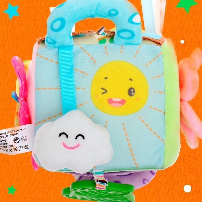 Подвеска мягкая «Бизикубик», на кроватку и коляску Подвеска мягкая «Бизикубик», на кроватку и коляску