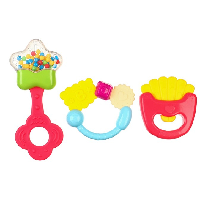 Набор погремушек «Сладости», 3 шт., Крошка Я Набор погремушек «Сладости», 3 шт., Крошка Я