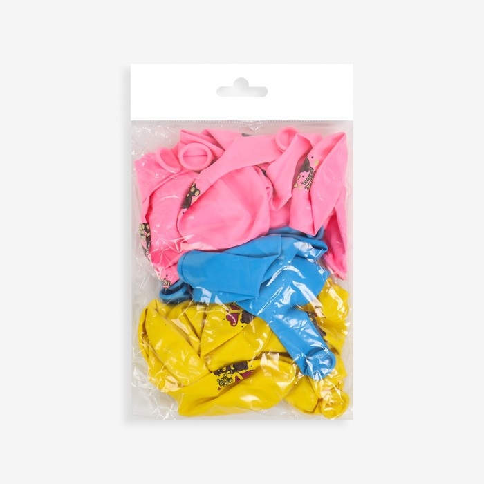 Воздушный шар латексный 12" &laquo;С днём рождения. Милый мишка&raquo;, пастель, 25 шт.