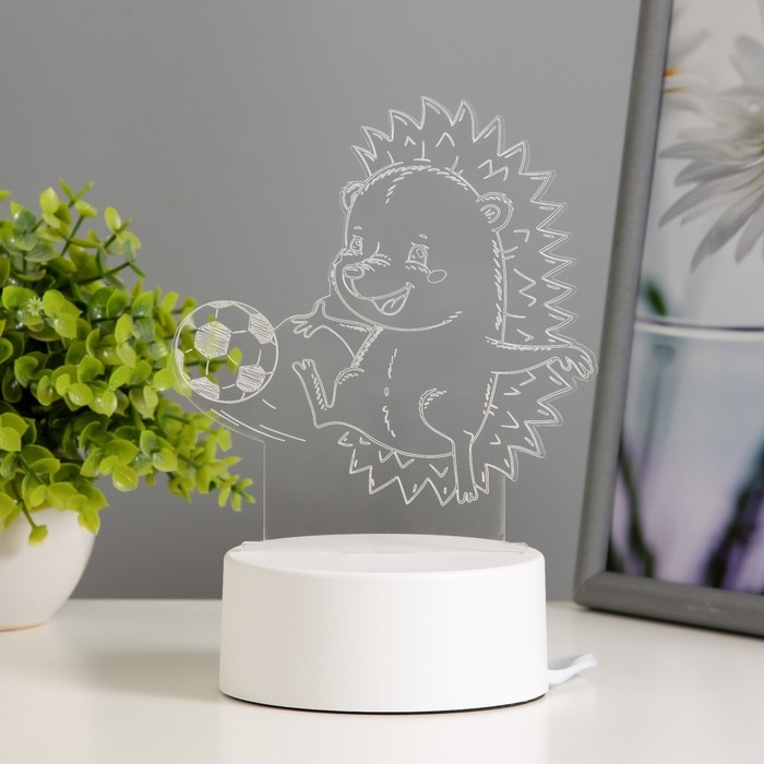 Светильник Светильник "Ежик футболист" LED RGB от сети 14,7х9,5х14,8 см RISALUX