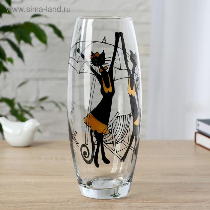 Ваза Ваза "Чёрные кошки" d-8см 11х26 см