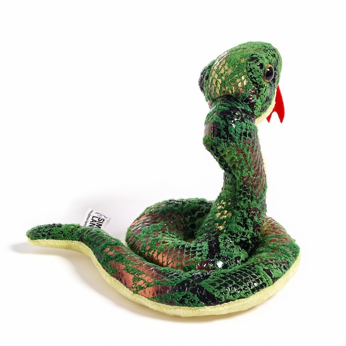 Мягкая игрушка «Змея», 15 см, цвет зелёный Мягкая игрушка «Змея», 15 см, цвет зелёный