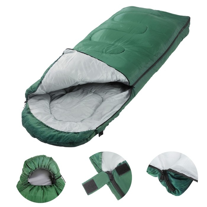 Спальный мешок туристический, 220 х 75 см, до -20 градусов, 700 г/м2, болотный Спальный мешок туристический, 220 х 75 см, до -20 градусов, 700 г/м2, болотный