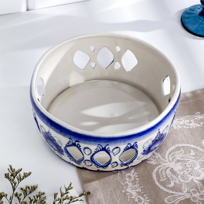 Подставка для яиц Подставка для яиц "Куличница", гжель, фарфор, 25х11 см