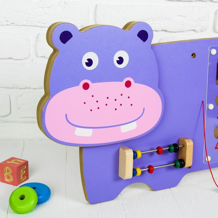 Бизиборд «Бегемот», крепится на стену Бизиборд «Бегемот», крепится на стену