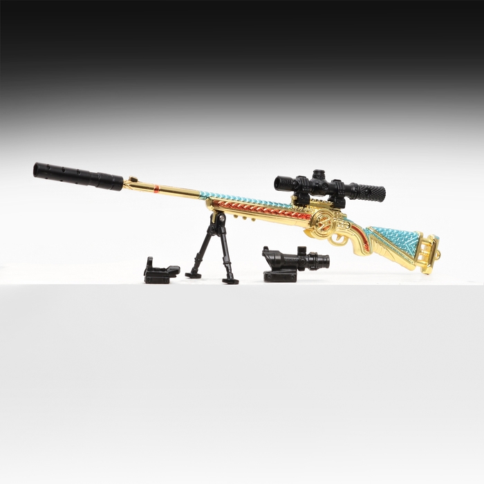 Сувенирное оружие мини снайперская винтовка Сувенирное оружие мини снайперская винтовка "Gold Dragon", 26 см