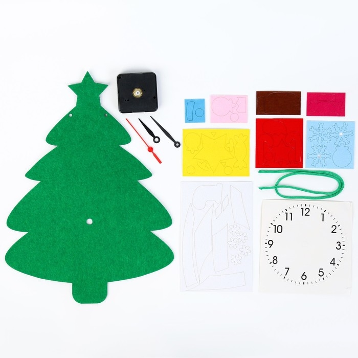 Детские настенные часы DIY Детские настенные часы DIY "Елочка" сделай сам, плавный ход, 22 х 29 см