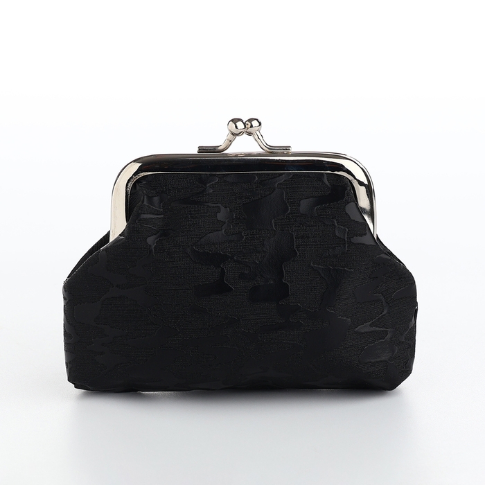 Кошелёк женский на фермуаре, цвет чёрный Кошелёк женский на фермуаре, цвет чёрный